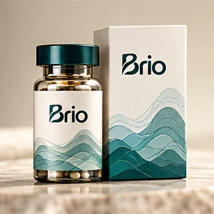 MitoRise vial and Brio packaging